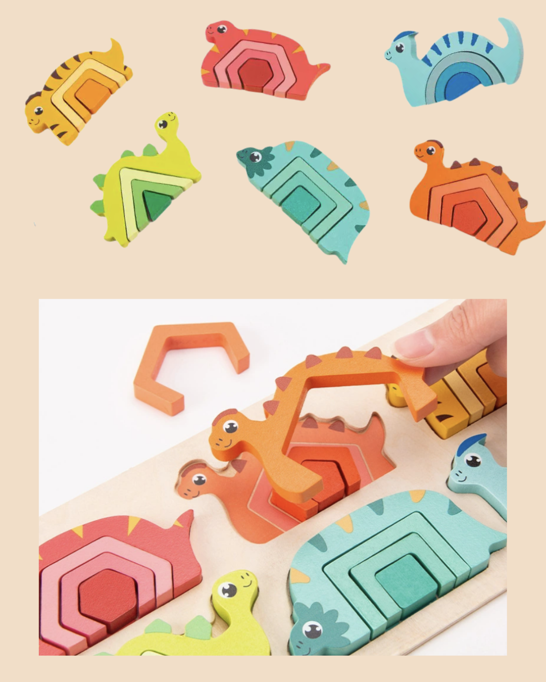 Wild & Little Dino Stapelpuzzel - Stapel je eigen prehistorie