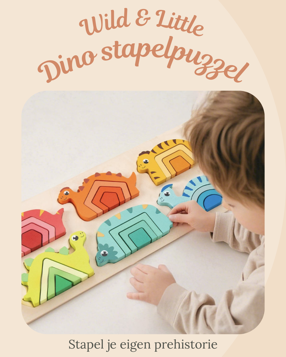 Wild & Little Dino Stapelpuzzel - Stapel je eigen prehistorie