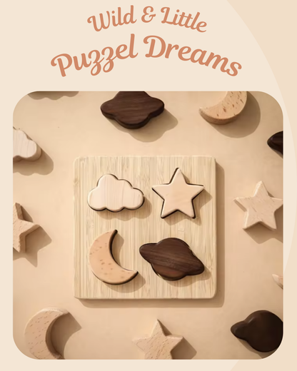 Wild & Little Puzzel Dreams - Eerste vormen ontdekken met zachte dromen