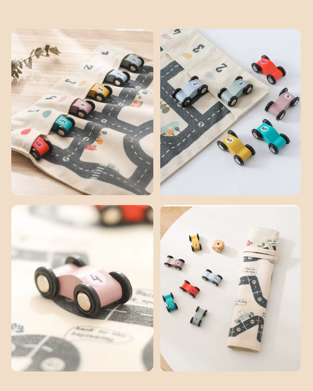 Wild & Little Uitvouwbare Race Mat - Samen spelen, samen ontdekken