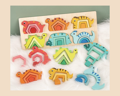 Wild & Little Dino Stapelpuzzel - Stapel je eigen prehistorie