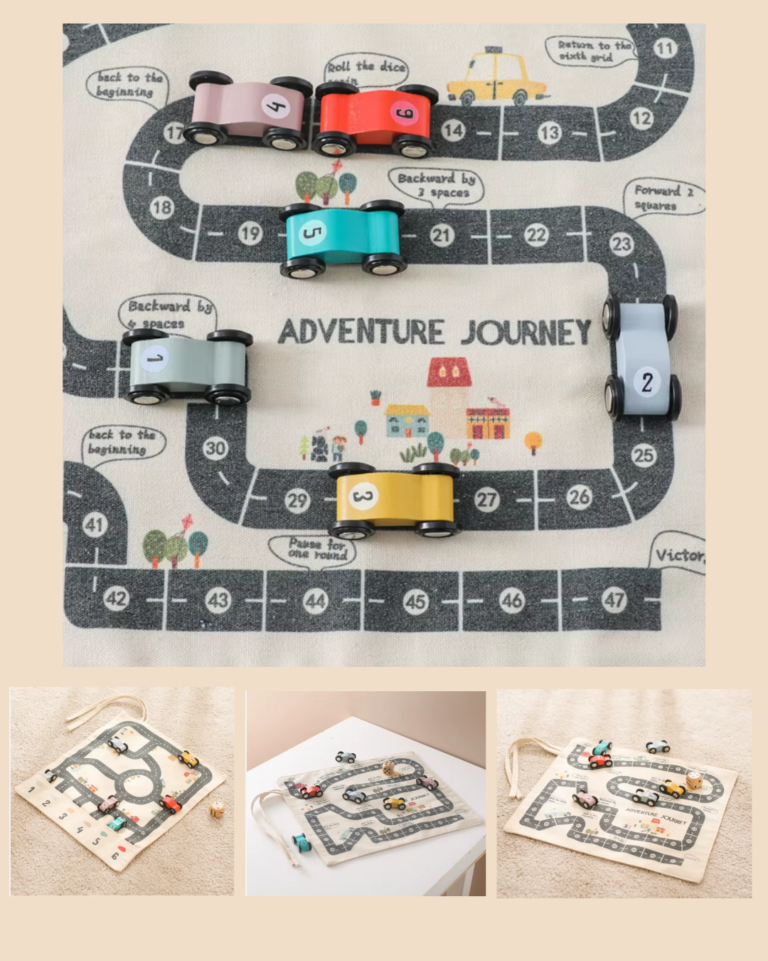 Wild & Little Uitvouwbare Race Mat - Samen spelen, samen ontdekken