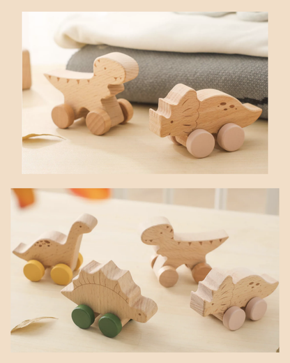 Wild & Little Dinoset - Vier prehistorische vrienden op wieltjes